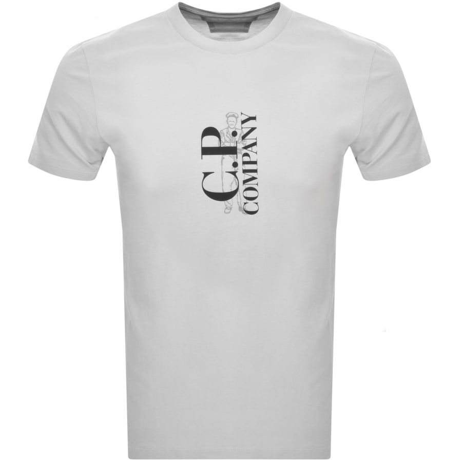 Tシャツ・カットソー C.P. COMPANY Men T-shirt Grey 18CMTS310A005431G 935 C.P. COMPANY C.P.COMPANY シーピーカンパニー Tシャツ